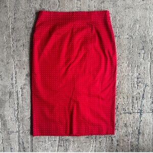Elegant Red Pencil Skirt